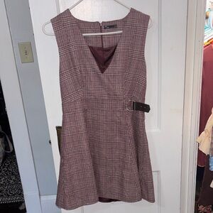 Plaid Sleeveless Women's Dress